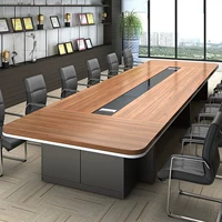 Quý Dương văn phòng nội thất bàn hội nghị bàn dài bàn hình chữ nhật đơn giản hiện đại đàm phán bàn hội nghị bàn ghế nhóm - Nội thất văn phòng tủ tài liệu sắt
