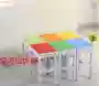 Nội thất trường học thép vuông phân phân học sinh tiểu học và trung học bàn và ghế màu làm việc nhỏ phân vuông ăn bàn ghế đào phân - Nội thất giảng dạy tại trường bàn học sinh đẹp