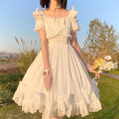 taobao agent Retro slip dress, suitable for teen, Lolita style, high waist, fitted, Lolita Jsk
