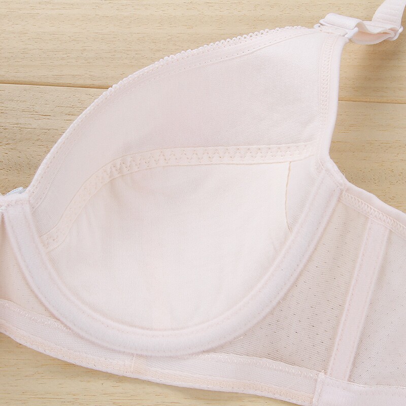 Yi Lanfen Xia Bra Thin Mature Student Underwear C Cup Large Size Breathable Thin Cotton Gathers Senior high school College Students