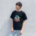 Allgender Chang Xiaohui In Không Thường Xuyên Không Tay Vest Hợp Thời Trang Ngắn Tay Áo T-Shirt Couple Tops Triều đồ thể thao nam Áo khoác đôi