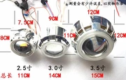 Xe máy ống kính đôi ống kính xenon bóng đèn 2,5 3 3,5 inch đôi mắt thiên thần xenon đèn mắt cá sửa đổi - Đèn HID xe máy