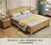Giường gỗ nguyên khối mới của Trung Quốc 1,5m1,8 m giường đôi chính hiện đại đơn giản 1.35 Bắc Âu 1.2 giường gỗ sồi Quảng Châu - Giường