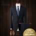 Bộ đồ trẻ trung phù hợp với người đàn ông da đen trung niên kinh doanh trang phục cưới đám cưới chú rể chú rể - Suit phù hợp áo phông nam Suit phù hợp