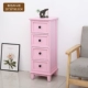 Розовый четырехмодный шкаф