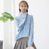 Mùa thu Hàn Quốc phiên bản của phụ nữ mới lỏng mỏng đơn giản màu rắn hoang dã dài tay đáy áo len áo len nữ sinh viên