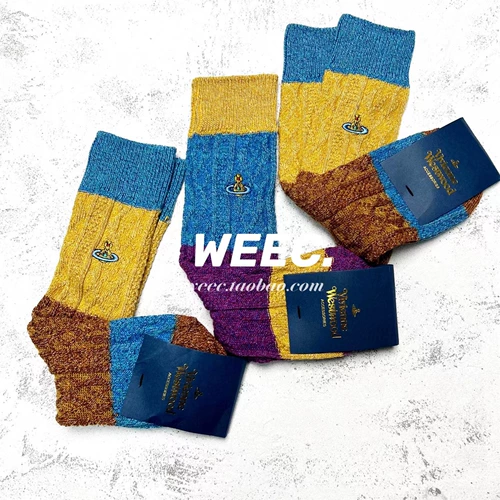 VW Vivi Anwestewood Королева Сатурна Мать Уэст, нишевые ретро -цветные цвета женские носки женские носки