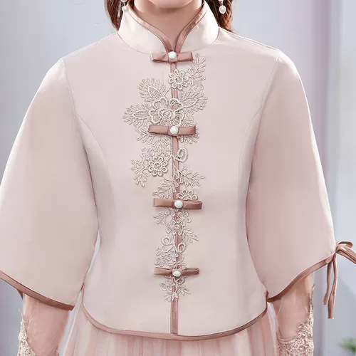 Демисезонное длинное платье подружки невесты, вечернее платье, китайский стиль, делается под заказ, длина макси