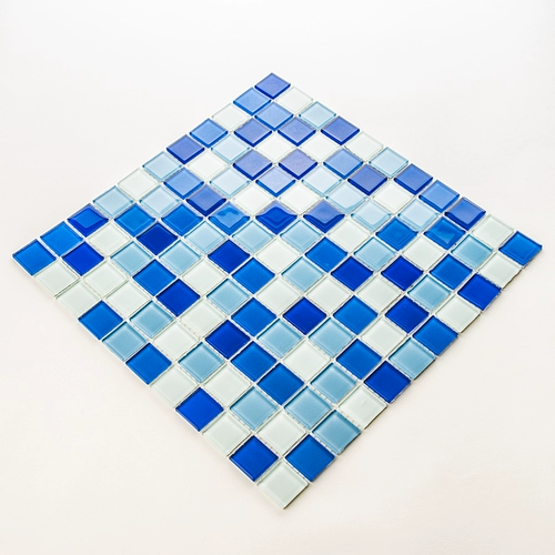 Хрустальная стеклянная мозаика Фоновая стена бассейн синий рыба пруд пруд плит