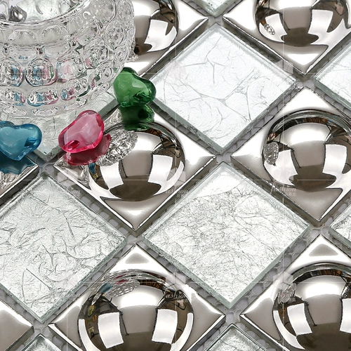 T Crystal Gold Foil+Золотая шляпа Мозаика хрустальное стекло, плитка для ванной комнаты ТВ фона фона стены настенный пластырь