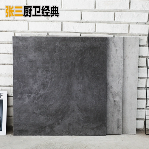 Ретро цементный кирпич все -полон, темно -серый антикварный кирпичный кирпичный гостиная кухня туалетная плитка не стекло плитка 600