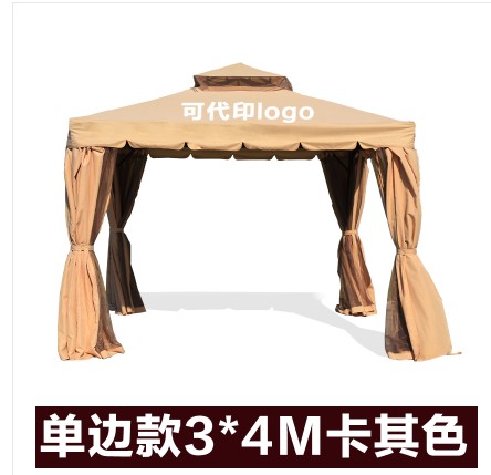 3X4m Luxury Khaki (Including Double Curtain)Rome Tent outdoors pavilion commercial Tent garden villa courtyard Awning outdoor automobile Canopy Wedding