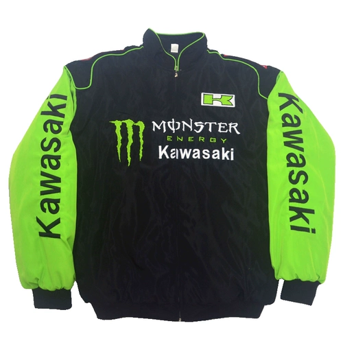 Kawasaki, мотоцикл, джерси, гоночный автомобиль для отдыха, демисезонный ветрозащитный пуховик, куртка, оверсайз, осенний сезон