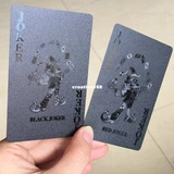 Tower Style Pure Black poker Plastic Waterproof Playing Card