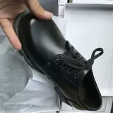 Подлинный 02 кожаная обувь инвентарь старые товары четырехносийные кожа