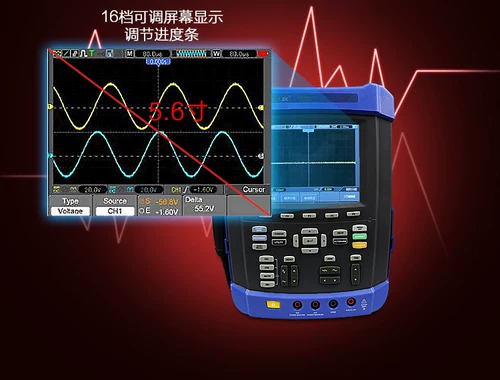 Hankai DSO8072E/DSO8102E Руководитель математического осциллографа Универсальная таблица 100 м двойной канал дисплей -волны таблицы