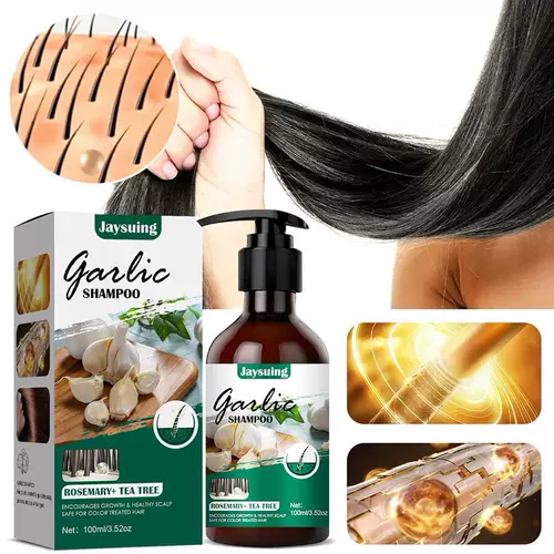 Шампунь для роста волос с чесноком против жидкости