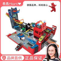 Детский реалистичный трансформер с рельсами со светомузыкой, складной комплект для мальчиков, игрушка, Германия, пожарная машина
