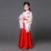Trang phục trẻ em cổ tích váy Hanfu công chúa hoàng phi cải tiến cô bé ảnh phòng thu hiệu suất ảnh trình diễn múa trang phục 