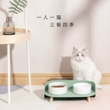 [宠物碗猫碗双碗陶瓷保护颈椎猫食盆宠物用品狗盆狗碗防打翻猫水碗]