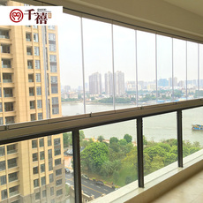 Балконное окно 千禧无框窗封阳台窗折叠窗隐框窗无框折叠门无框窗定制落地窗门窗