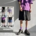 Quần short nam mặc mùa hè lỏng lẻo quần thể thao thương hiệu thủy triều ins Hong Kong xu hướng gió hoang dã siêu cháy cec quần năm điểm - Quần Jogger Quần Jogger