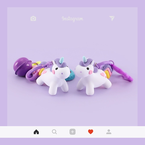 Брендовый милый брелок, креативный аксессуар на рюкзак, фигурка, ключи от машины с застежкой, единорог, «сделай сам»