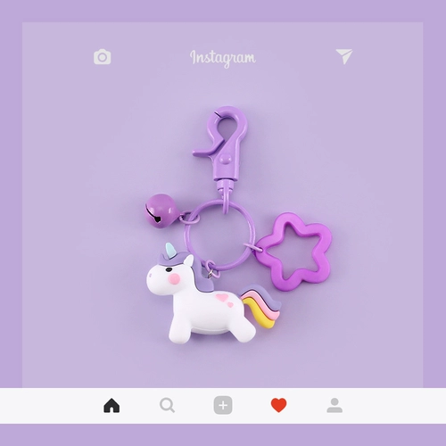 Брендовый милый брелок, креативный аксессуар на рюкзак, фигурка, ключи от машины с застежкой, единорог, «сделай сам»