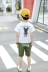 Quần áo trẻ em bé trai bộ đồ mùa hè 2020 trẻ em mới Mickey ngắn tay trẻ em lớn Cậu bé Hàn Quốc đẹp trai bộ đồ hai mảnh - Phù hợp với trẻ em