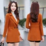 Áo khoác len nữ dài phần phiên bản Hàn Quốc 2017 mới thu đông và đệm dày Quần áo Nizi áo khoác len nữ - Áo Hàn Quốc áo khoác măng tô nữ hàn quốc