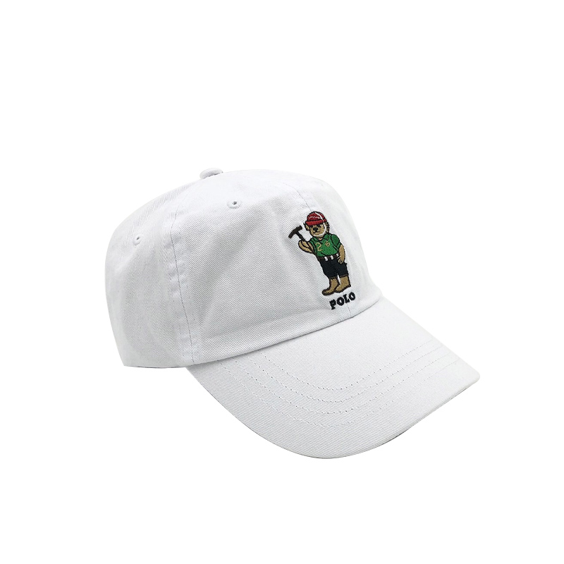 Polo Bear & WhitePolo Bear Hat female Chaopai ins Paul Baseball cap male leisure time peaked cap Sun hat RL Export