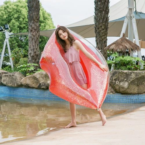 Водные надувные блестки для ногтей, атмосферный плавательный круг, популярно в интернете