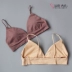 Châu âu và Hoa Kỳ không có vòng thép áo ngực sexy sâu V tam giác cup bikini mỏng dây đeo vai với ngực pad kích thước lớn mỏng cup đồ lót Bikini