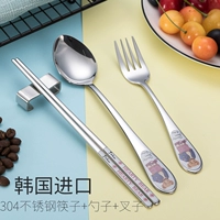 Красная и синяя 304 из нержавеющей стали HB паношки+ложка+вилка