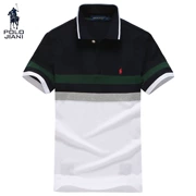 Áo sơ mi mùa hè Paul Polo Áo thun nam tay ngắn Áo thun nam màu Mỹ Phù hợp với áo thun cổ điển Pony Mark Mercerized Cotton - Polo