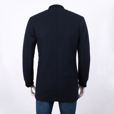 Romeo nam mùa đông nam thời trang bóng chày cổ áo chần ấm áp đơn giản giản dị phần dài coat 051 S áo da nam cao cấp Áo len
