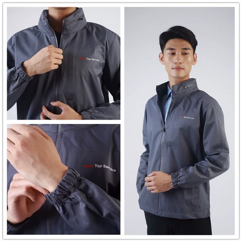 Audi, осенняя черная куртка для работы, делается под заказ