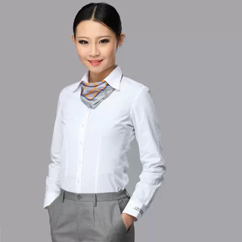 Шанхай Шанки Volkswagen 4S Work Service перед продажей продавца женская рубашка административный персонал с длинной рубашкой