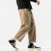 Mùa xuân hoang dã chân thường cắt quần quần thẳng nam xu hướng Hàn Quốc quần yếm rộng rãi thương hiệu quần Harem - 3/4 Jeans