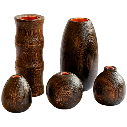 Yan libu/кипятка Tongmu Vase Vase с твердым древесиной вставкой цветочный стол