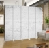 Bức bình phong màu trắng cổ điển họa tiết tường gạch tinh tế vách ngăn trang trí phòng khách