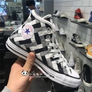 Hàn Quốc mua Converse Converse Đàn ông và phụ nữ cao để giúp thoáng khí giày vải thông thường màu 151235C