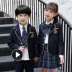 Quần áo sân vườn Nhật Bản học sinh trung học cơ sở quần áo trẻ em mùa thu đồng phục phù hợp với phong cách Anh váy phù hợp với bộ đồ ba mảnh - Đồng phục trường học / tùy chỉnh thực hiện