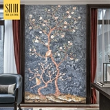 Арт -роспись мраморная мозаика режущая каменная мозаичная головоломка Новая китайская фоновая стена крыльца