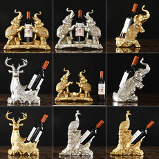 Подставка для вина 欧式创意红葡萄酒架摆件轻奢家居客厅酒柜电视柜装饰乔迁送人礼品 Dragon and