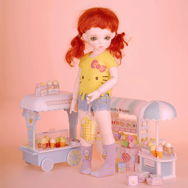 6 точек BJD YOSD RL IMDA 3.0 KT Ice Cream джинсовые шорты сет [Dollypie]