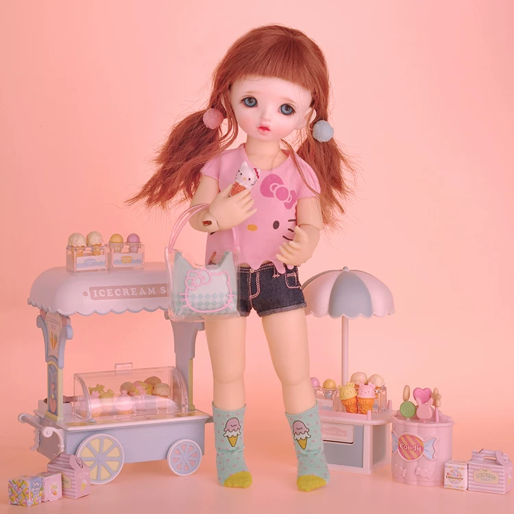 6 точек BJD YOSD RL IMDA 3.0 KT Ice Cream джинсовые шорты сет [Dollypie]