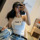 Летняя одежда, трикотажный приталенный топ с чашечками без рукавов, майка топ, 2020, популярно в интернете, для маленькой груди