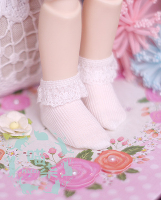 taobao agent Bjd humanoid doll doll doll doll dolls with socks, lace lace socks 6 cents 4 points, giant baby white spot non -live