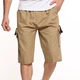 Của nam giới thường cắt quần kích thước lớn lỏng quần short chất béo cộng với phân bón tăng quần cotton trung niên quần lớn 3/4 Jeans